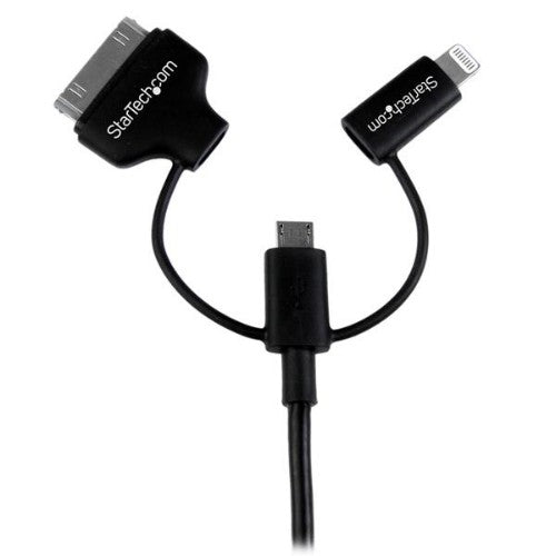 StarTech.com LTADUB1MB USB cable USB 2.0 39.4" (1 m) USB A Micro-USB B Black