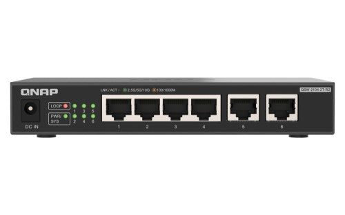 QNAP QSW-2104-2T-R2-US network switch Unmanaged 10G Ethernet (100/1000/10000) Desktop Black