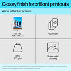 HP Premium Plus Photo Paper Glossy 80 lb 5 x 7 in. (127 x 178 mm) 60 sheets