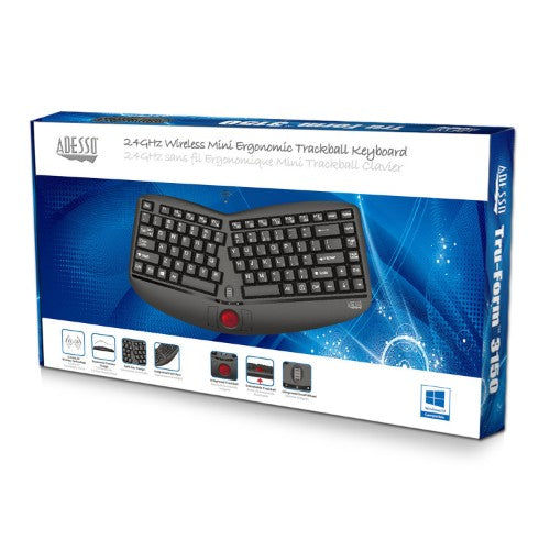 Adesso Tru-Form Media 3150 keyboard Universal RF Wireless QWERTY US English Black