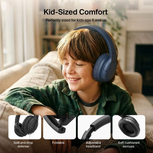 Belkin SoundForm Play ANC Headphones Wired & Wireless Head-band Calls/Music USB Type-C Bluetooth Gray