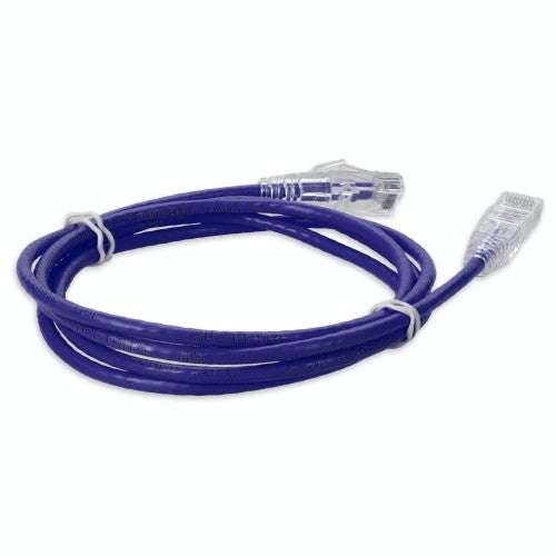 AddOn Networks ADD-1FSLCAT6A-PE networking cable Purple 11.8" (0.3 m) Cat6a U/UTP (UTP) Round