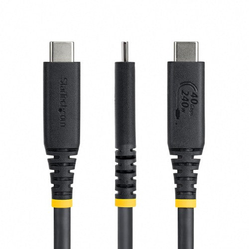 StarTech.com CC18IN40GUSB4TP USB cable USB4 Gen 3x2 17.7" (0.45 m) USB C 40 Gbit/s 240 W Black