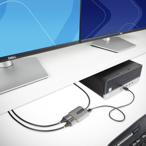 StarTech.com MST14DP122DP video cable adapter 11.8" (0.3 m) DisplayPort 2 x DVI Gray