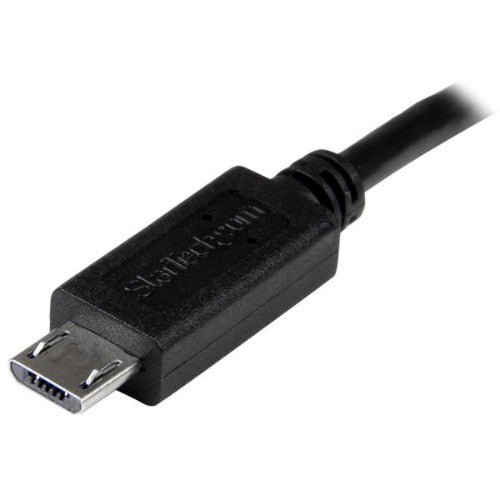 StarTech.com UUUSBOTG8IN USB cable 7.99" (0.203 m) Micro-USB B Black