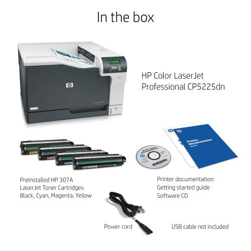 HP Color LaserJet Professional LaserJet Pro CP5225dn Multifunction Color Printer, Ethernet Only; Copier, Scanner