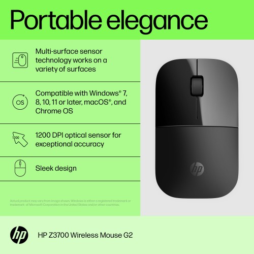 HP Z3700 Wireless Mouse G2 Black Onyx