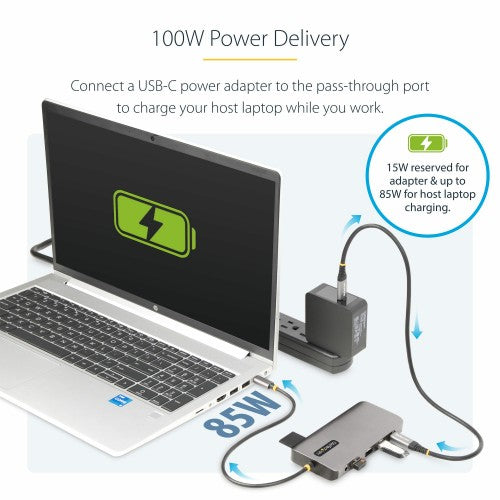 StarTech.com 154B-USBC-MULTIPORT laptop dock/port replicator Wired USB 3.2 Gen 1 (3.1 Gen 1) Type-C Gray