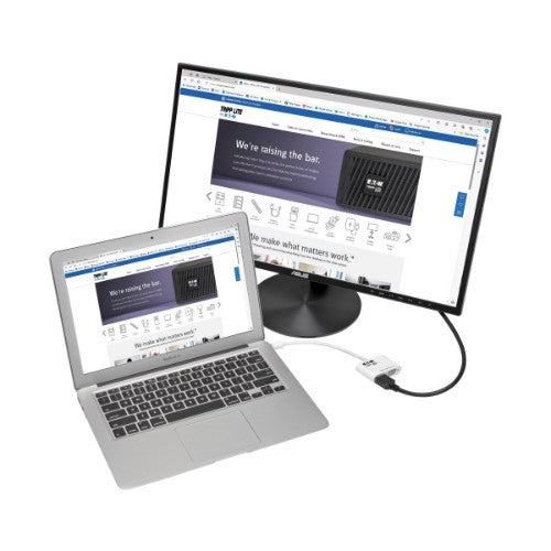 Tripp Lite P137-06N-HV-V2W video cable adapter 7.87" (0.2 m) Mini-DisplayPort HDMI/VGA White