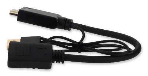 AddOn Networks HDMI2DPUSB video cable adapter 7.87" (0.2 m) HDMI Type A (Standard) DisplayPort Black