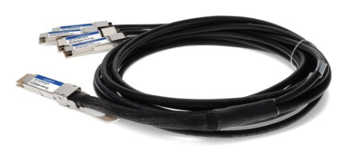 AddOn Networks CAB-D-4Q-400G-3M-AO InfiniBand/fibre optic cable 118.1" (3 m) QSFP-DD 4x QSFP56 DAC Black, Stainless steel