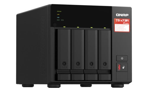 QNAP TS-473A-SW5T-US NAS/storage server Tower Ryzen Embedded V1500B 8 GB DDR4 0 TB QNAP Turbo System Black