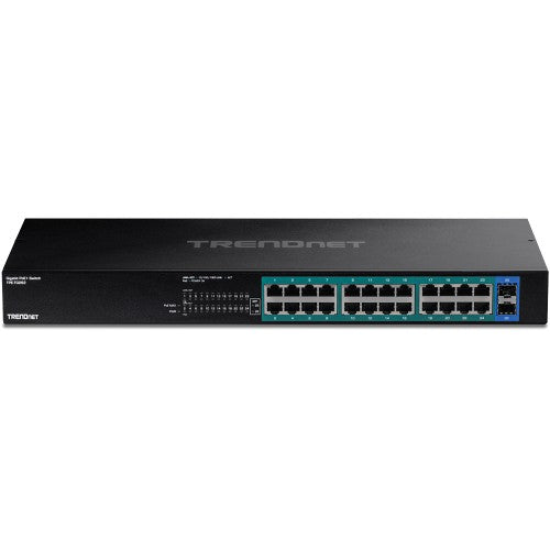 Trendnet TPE-TG262 network switch Unmanaged L2 Gigabit Ethernet (10/100/1000) Power over Ethernet (PoE) 1U Black