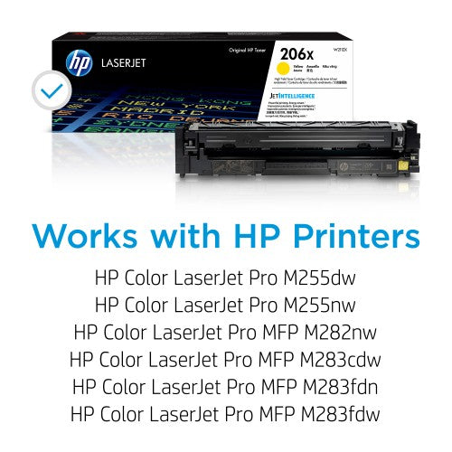 HP 206X High Yield Yellow Original LaserJet Toner Cartridge