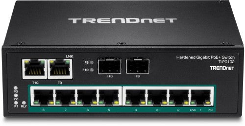 Trendnet TI-PG102 network switch Unmanaged Gigabit Ethernet (10/100/1000) Power over Ethernet (PoE) Black