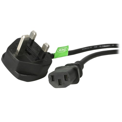 StarTech.com PXT101UK power cable Black 70.9" (1.8 m) BS 1363 C13 coupler