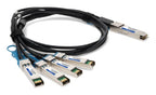 AddOn Networks ADD-Q28JUS28IN-P3M InfiniBand/fibre optic cable 118.1" (3 m) QSFP28 4x SFP28 DAC Black