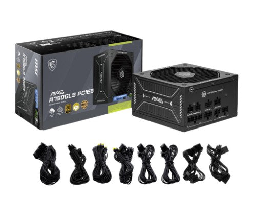 MSI MAG A750GLS PCIE5 power supply unit 750 W 24-pin ATX ATX Black