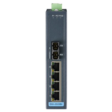 Advantech EKI-2525SI-AE network switch Unmanaged Fast Ethernet (10/100) Black