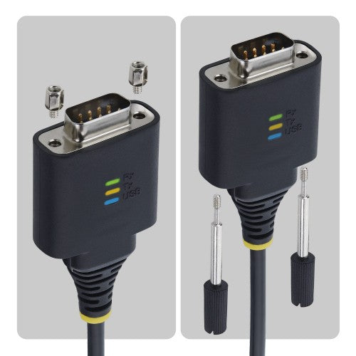 StarTech.com 1P1FFC-USB-C-SERIAL serial cable Black 11.8" (0.3 m) USB Type-C RS-232