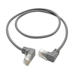 Tripp Lite Right-Angle Cat6 UTP Patch Cable (RJ45) - M/M, Gigabit, Snagless, Molded, Slim, Grey, 0.31 m