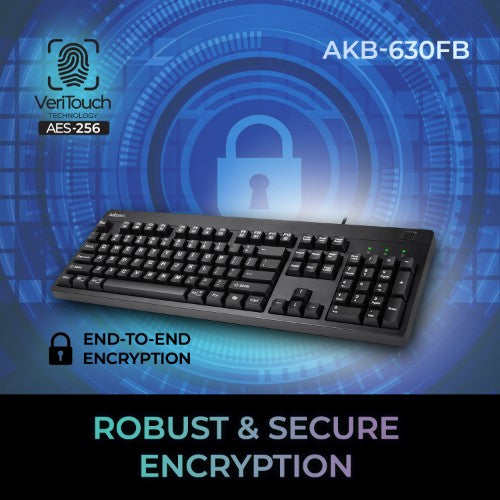 Adesso AKB-630FB-TAA keyboard Home/Office USB QWERTY US English Black