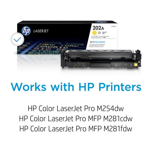 HP 202A Yellow Original LaserJet Toner Cartridge