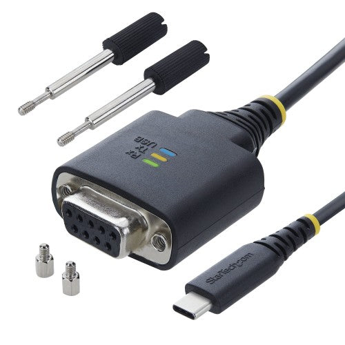 StarTech.com 1P6FFCN-USB-C-SERIAL serial cable Black 78.7" (2 m) USB Type-C RS-232