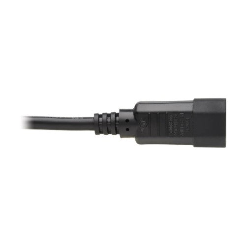 Tripp Lite P002-002 power cable Black 24" (0.61 m) C14 coupler NEMA 5-15R