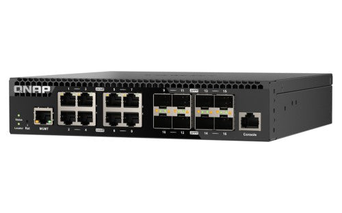 QNAP QSW-M3216R-8S8T-US network switch Managed L2/L3 10G Ethernet (100/1000/10000) 1U Black