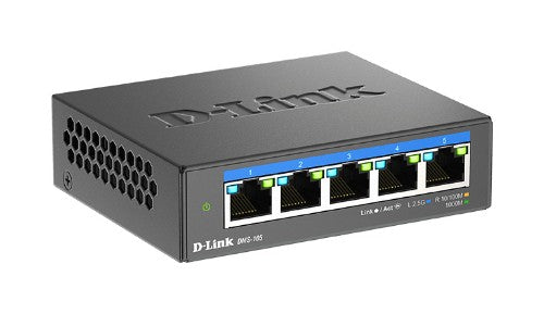 D-Link DMS-105 Unmanaged L2 2.5G Ethernet (100/1000/2500) Black