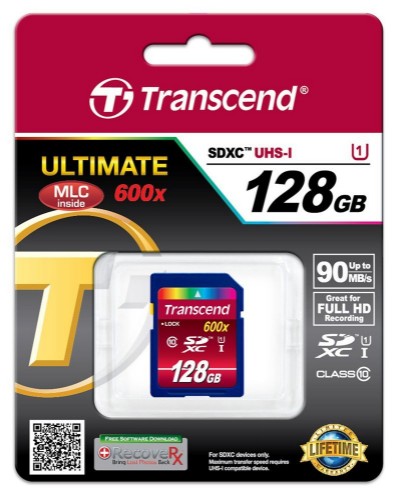 Transcend TS128GSDXC10U1 memory card 128 GB SDXC MLC Class 10