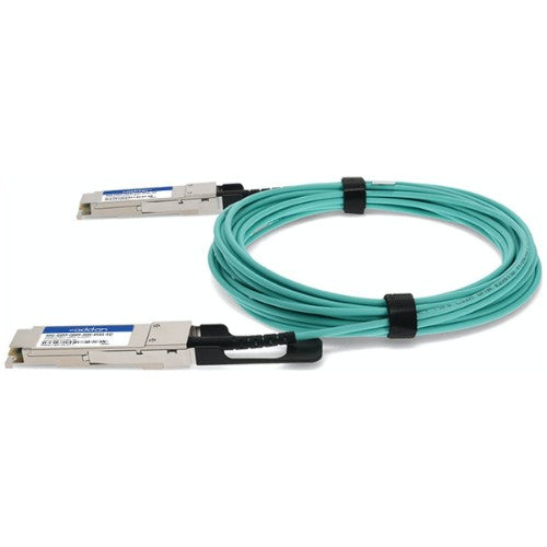 AddOn Networks 40G-QSFP-QSFP-AOC-0501-AO InfiniBand/fibre optic cable 196.9" (5 m) QSFP+ Green