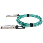 AddOn Networks 40G-QSFP-QSFP-AOC-0501-AO InfiniBand/fibre optic cable 196.9" (5 m) QSFP+ Green