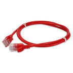 AddOn Networks ADD-1FSLCAT6A-RD networking cable Red 11.8" (0.3 m) Cat6a U/UTP (UTP) Round
