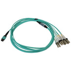 Tripp Lite N844X-03M-8L-P InfiniBand/fibre optic cable 118.1" (3 m) MPO/MTP 4x LC OFNR Aqua color, Beige, Black