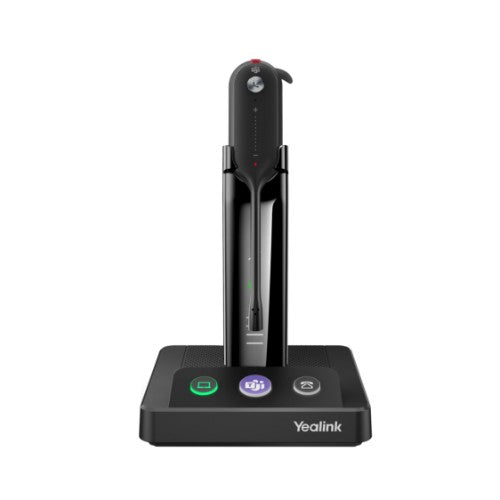 Yealink WH63 Teams Headset Wireless Ear-hook, Head-band, In-ear Office/Call center Micro-USB Charging stand Black