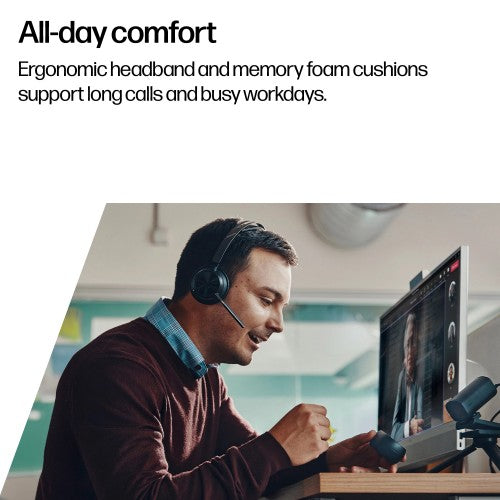 HP Poly Voyager Focus 2 USB-C-C Headset +USB-C/A Adapter TAA