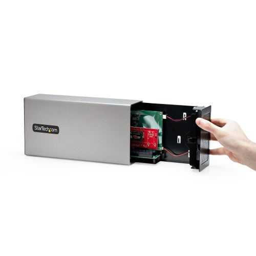 StarTech.com 2TBT3-PCIE-ENCLOSURE laptop dock/port replicator Wired Thunderbolt 3 Silver