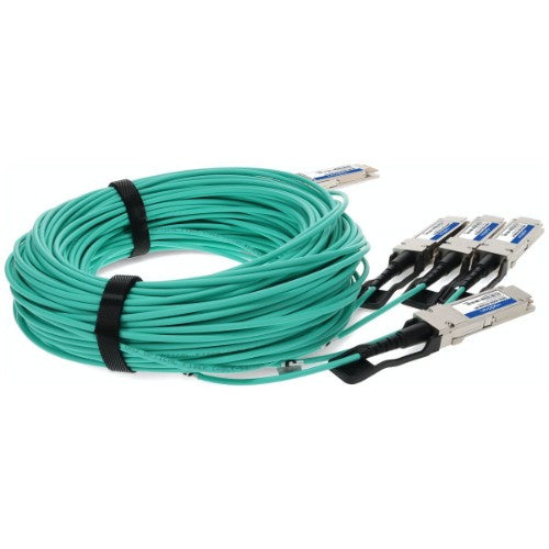AddOn Networks Q400G-4Q56G-AOC2M-AO InfiniBand/fibre optic cable 78.7" (2 m) QSFP-DD 4x QSFP56 Turquoise