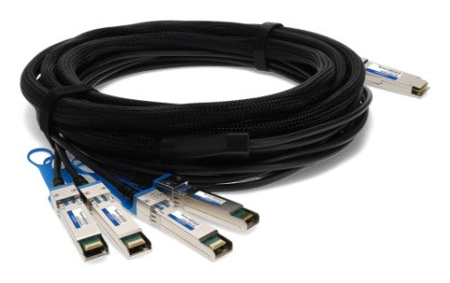 AddOn Networks ADD-QMXSCI-PDAC1M InfiniBand/fibre optic cable 39.4" (1 m) QSFP+ 4x SFP+ DAC Black, Stainless steel