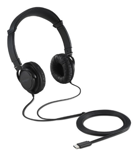 Kensington K97456WW headphones/headset Wired Head-band Calls/Music USB Type-C Black