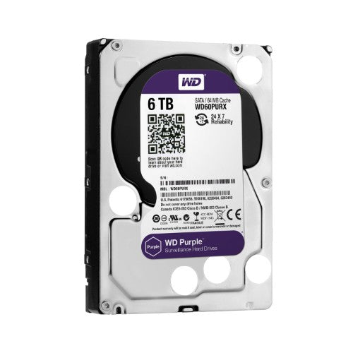 Western Digital Purple internal hard drive 6 TB 5400 RPM 64 MB 3.5" Serial ATA III