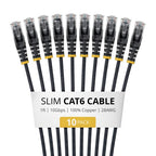StarTech.com N6PAT1BKS10PK networking cable Black 12" (0.305 m) Cat6 U/UTP (UTP)