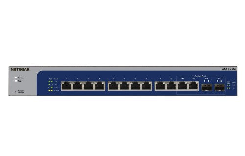 NETGEAR XS512EM Managed L2 10G Ethernet (100/1000/10000) 1U Blue, Gray