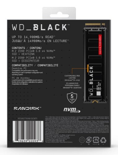 Western Digital Black WD_BLACK SN8100 NVMe 4 TB M.2 PCI Express 5.0 TLC 3D NAND