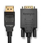 Kensington DisplayPort 1.2 (M) to VGA (M) Passive Unidirectional Cable, 6ft