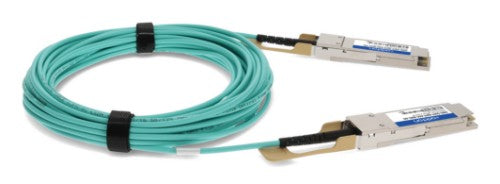 AddOn Networks 100G-QSFP-QSFP-AOC-0601-AO InfiniBand/fibre optic cable 236.2" (6 m) QSFP28 Aqua color, Stainless steel