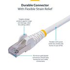 StarTech.com NLWH-6IN-CAT8-PATCH networking cable White 5.98" (0.152 m) S/FTP (S-STP)
