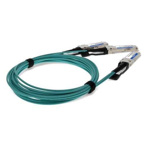 AddOn Networks MFS1S50-H005V-AO InfiniBand/fibre optic cable 196.9" (5 m) QSFP56 2x QSFP56 AOC Aqua color